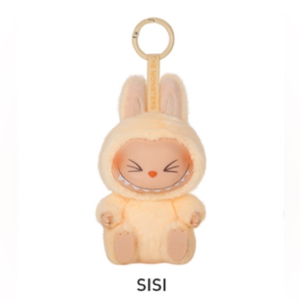 NIB Authentic Pop Mart Have A Seat Sisi Yellow Labubu Vinyl Pendant Keychain